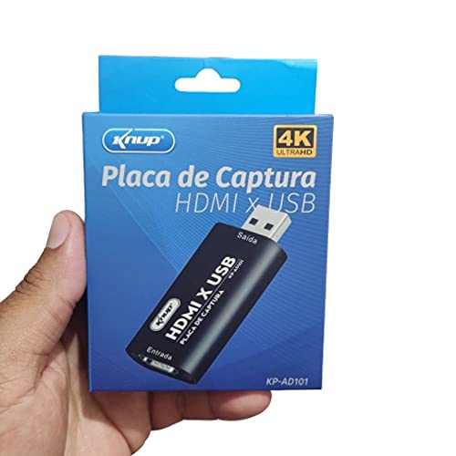 Placa de Captura de Vídeo HDMI USB 4k Para Gravação e Transmissão