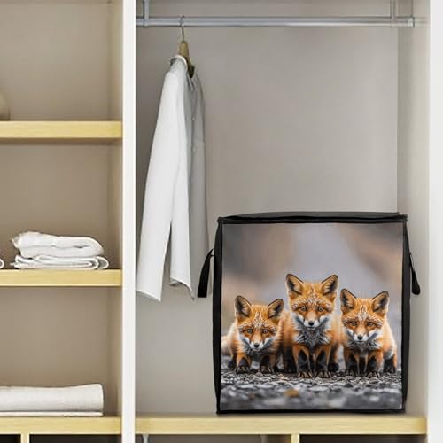 Sac de rangement pour couettes vêtements couvertures jouets placards renards - 7