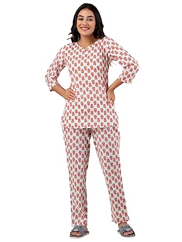 Image of feranoid Women Full Sleeves Cotton Nightsuits
