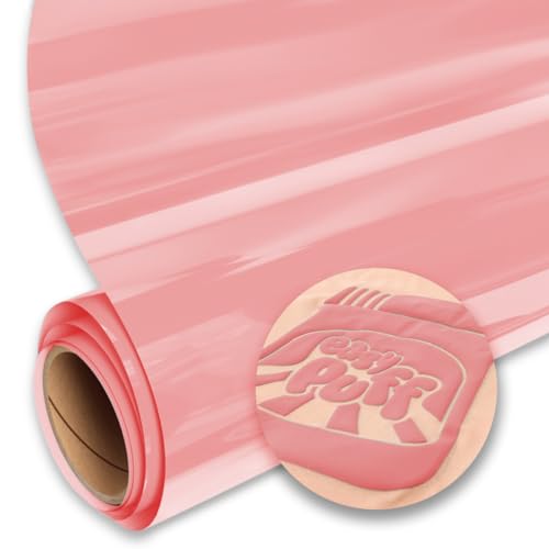 Siser Easy Puff HTV 11.8"x1yd - Puffy Heat Transfer Vinyl (Deep Pink) - Compatible with Siser, Cricut, and Silhouette Cutters – CPSIA Certified