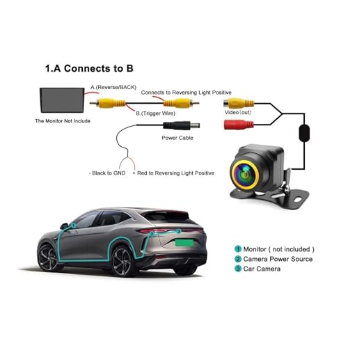 Caméra de recul AHD trajectoire dynamique pour écran de navigation de voiture - 4