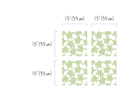Autocollant pour meubles Kallax 33x33 cm lot de 4 stickers étagère motif tortues marines