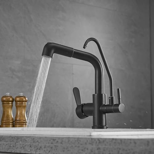 Robinet 3 voies extensible en nickel brossé avec 2 types de jets - 7