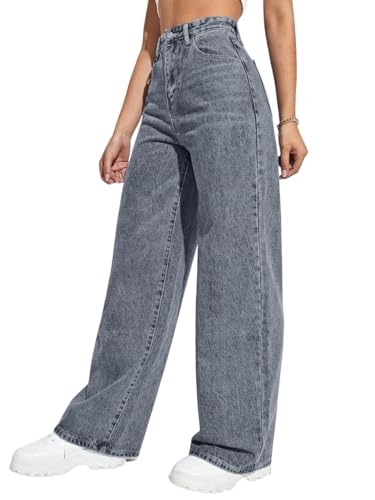 Image of TAGAS Women's High Waisted Wide Leg Jeans - Baggy Denim Pants, Loose Fit Casual Straight Leg Pant for Girls & Womens