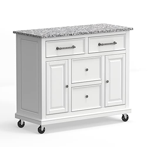 Glenwillow-Home-Kitchen-Cart-in-Antique-White-with-Grey-Granite-Top-No-Tools-Assembly