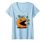 Photo Gallery donna halloween gamer zucca gaming maglietta con collo a v Photo Gallery donna halloween gamer zucca gaming maglietta con collo a v