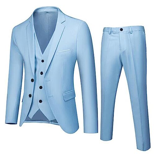 Men’s Suits Classic Fit - 3 Piece Suit Men with Single Breasted Jacket,Vest and Pant Sets for Wedding Prom Party Suit