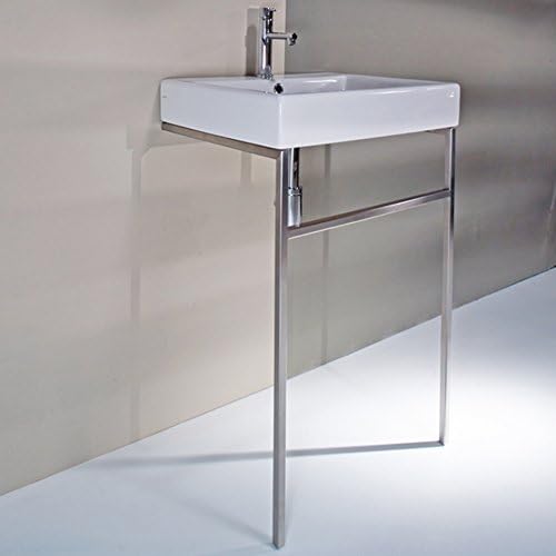 Lacava Floor-standing stainless steel console stand with a towel bar for 5030 washbasin. It must be attached to a wall., 21 1