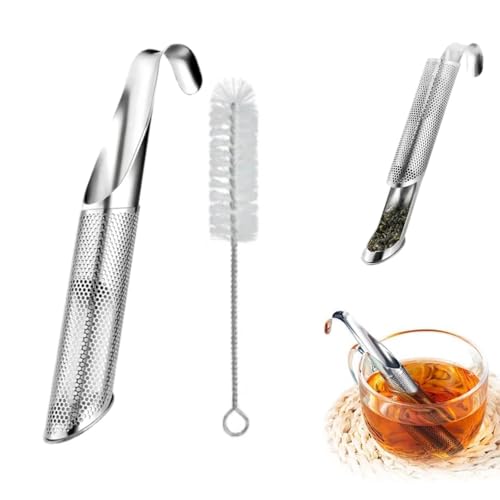 Stainless Steel Tea Diffuser, 2026 Upgrade Tea Pipe Tea Infuser