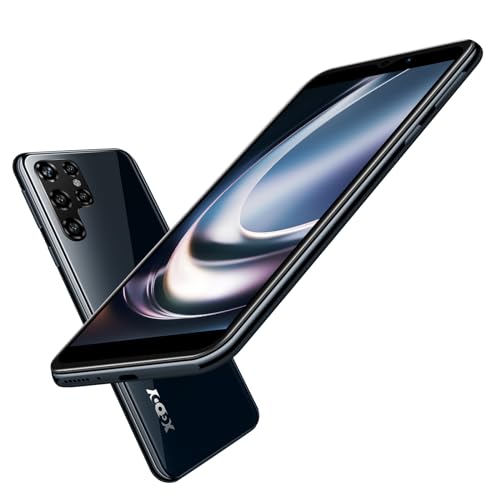 Xgody X60 4G LTE Unlocked Cell Phone, 6‘’ QHD Waterdrop Screen, 2GB RAM+16GB ROM, Dual Sim Android Smartphone, 5MP+5MP Camera, Face Unlock, 3000mAh Cheap Mobile Phones - Black