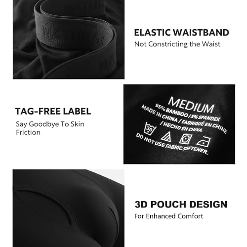 Natural Feelings Men's Underwear Viscose from Bamboo Boxer Briefs Underwear Pack for Men3