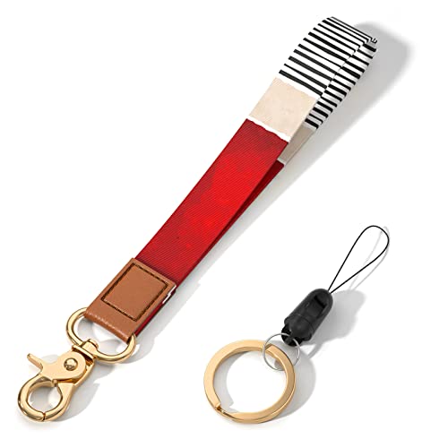 Image of Wrist Lanyard Key Chain, Cute Wristlet Strap Keychain Holder for Women Men Car Keys ID Badges Card Wallet Phone Camera