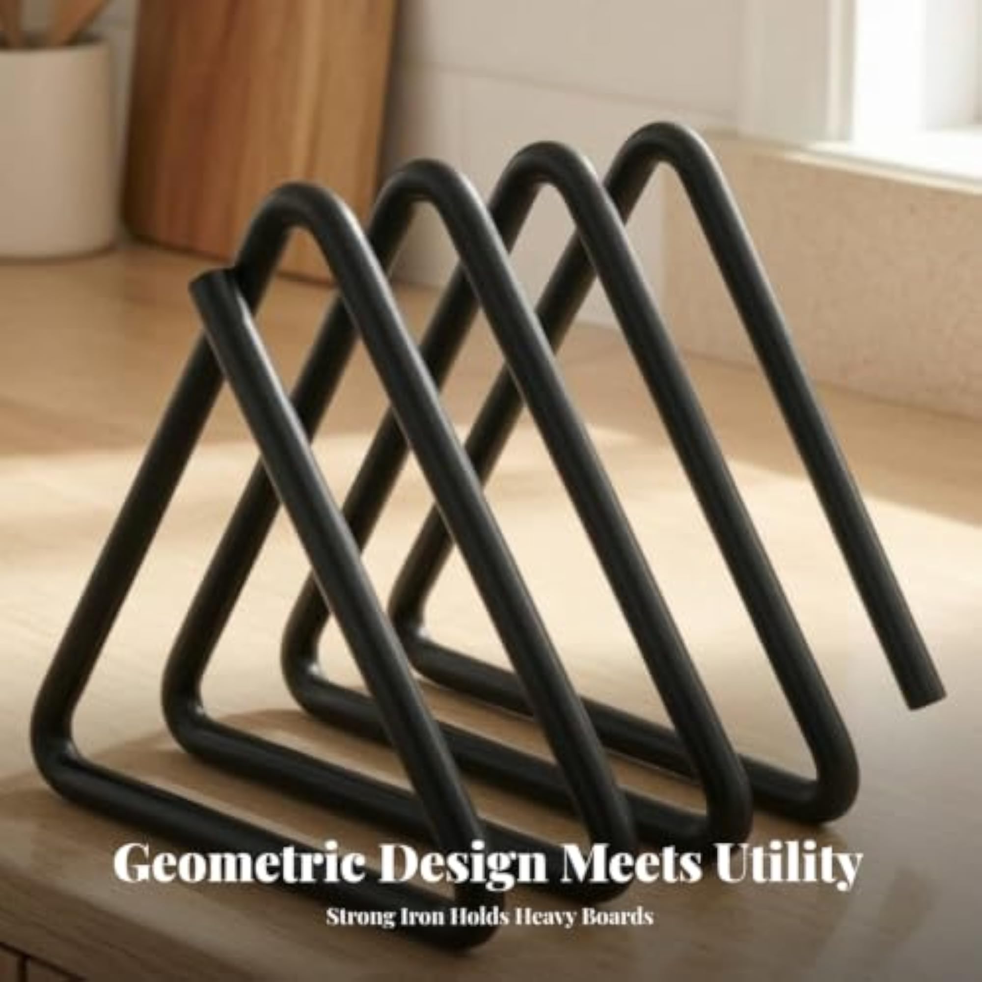 Compact Cutting Board Storage Rack for Countertop
