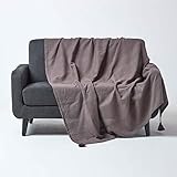 vidaxl couchtisch weiss Wohndecke in Ripp-Optik. Größe: ca. 255 x 360 cm, Farbe: dunkelgrau