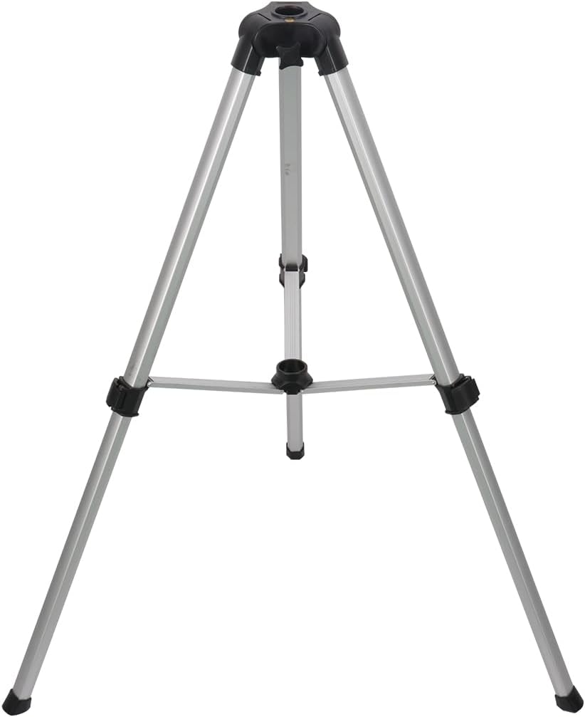 Telescoping Pole Tripod with Built-in Bubble - Replacement for Various Laser Level Poles, Single Stable Tripod Base with Heavy-Duty Plastic Fittings and Ribbed Rubber Feet
