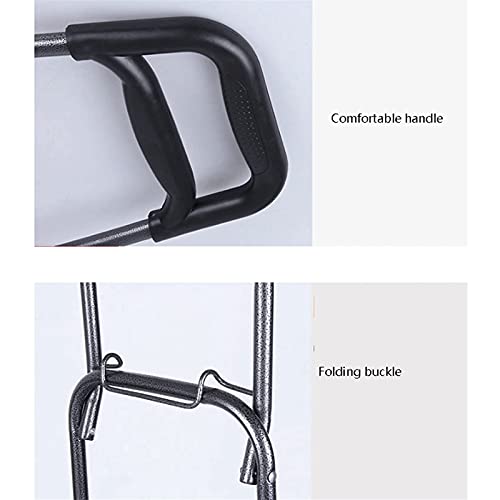 WLKINF Einkaufstrolley, faltbar, mit Rädern, Treppe, Klettern, Trolley, Gepäckwagen, für Lebensmittel, Wäsche, Bücher… – Bild 3