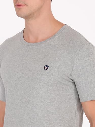 Image of Macroman M-Series Smartz Basics Half Sleeve Round Neck Stretch T-Shirt for Men, Cotton Blend (Pack of 1)