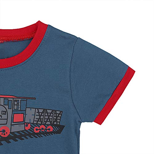 Boys Summer Pajamas Short Sleeve T-Shirts and Shorts Sleepwear Sets2