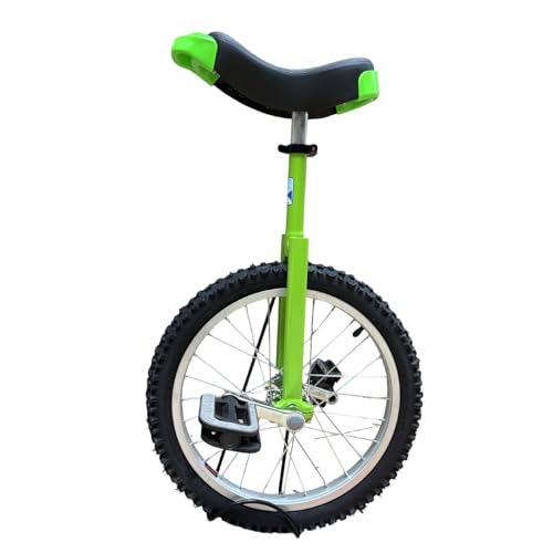 NIGOE 一輪車、競技用 一輪車、 バランス運動、組み立て式 競技用 大人用 子供用 学生用 軽量 安定 丈夫 (グリーン,16インチ)