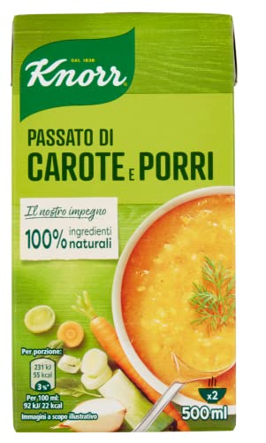 Knorr Passato di Carote e Porri puré de zanahorias y puerros Sopas listas plato para calentar 500ml