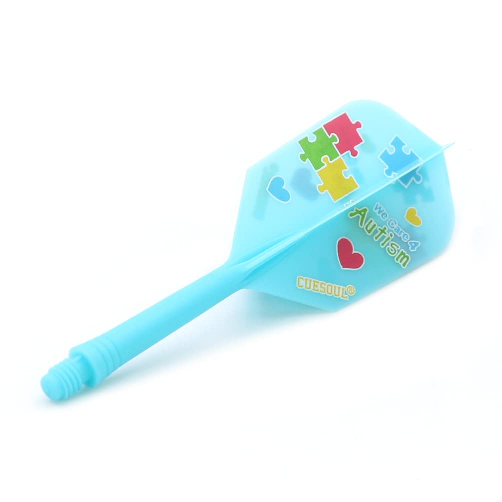 CUESOUL Rost Eje de dardo Integrado y Plumas estándar/lágrima de Pera/Forma Delgada con patrón Atractivo, Juego de 3 Piezas - 2