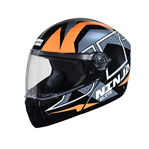 Image of STUDDS Ninja Elite Super D6 FLIP-UP Full FACE Helmet N10 Black-L