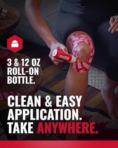 Image of RockSauce Fire, 3 oz Roll-On - Easy to use Pain Relief Cream - Capsaicin & Menthol Formula Relieves Muscle & Joint Pain - Works w / RockTape - No-Mess Applicator - Dye-Free, Won't Stain Clothes