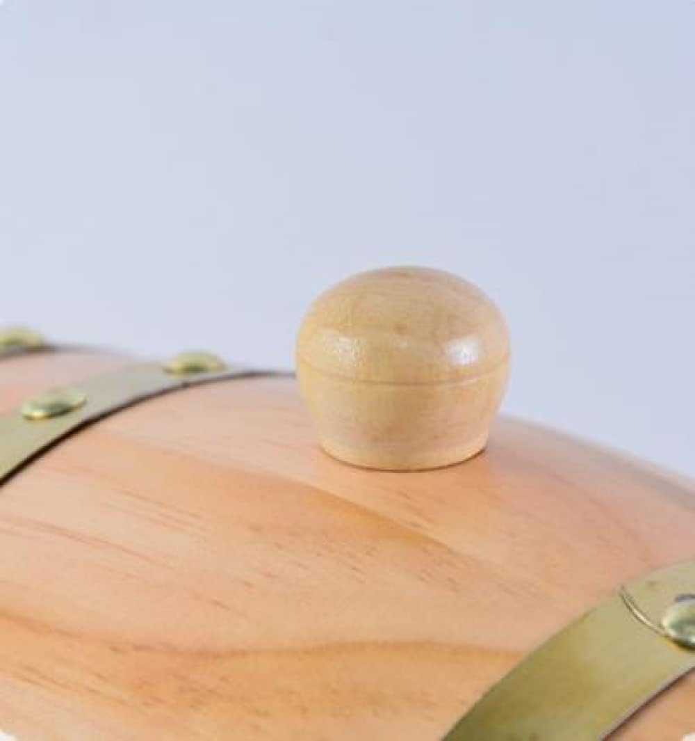 3L Large-Capacity Wine Barrel, Horizontal Household Wooden Wine Barrel, Faucet Design, Suitable for All Kinds of Wines, Beverages, etc.-1.5L