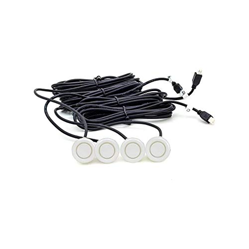 Multilaser Sensor De Estacionamento Emborrachado 4 Pontos 18Mm Conector Branco - Au020