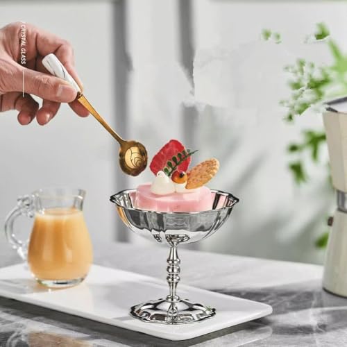 Tasses à crème glacée en acier inoxydable pour dessert et pudding