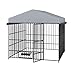 GOWE Large Dog Kennel Outdoor Pet Pens Dogs Run Enclosure Animal Hutch Metal Coop Fence with Roof Cover(6.6'L x 6.6'W x 6.4'H)
