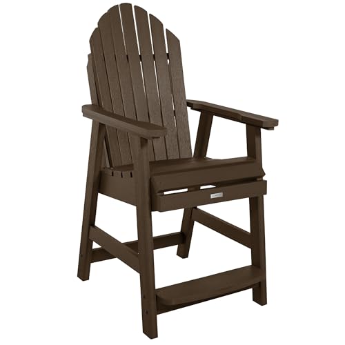 Image of Highwood 5 Piece Hamilton Square Counter Height Dining Set, Weathered Acorn