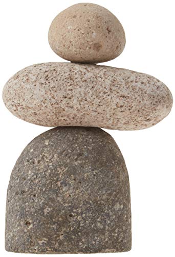 Ancient Graffiti 3 Steine, natürlicher Flussstein, Cairn, Grau