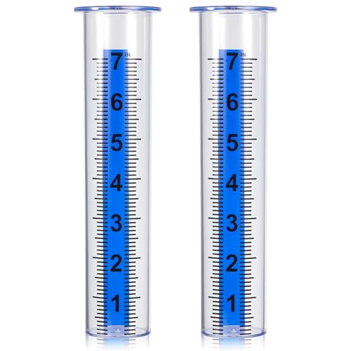 UKCOCO 2 Pcs Rain Gauge Replacement Tubes Outdoor Rain Gauge Tube for Lawn Garden Patio Precise Measurement