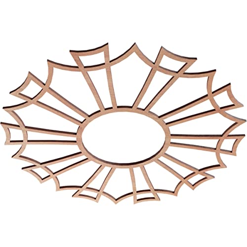 Image of Ekena Millwork 18 inchOD x 6 3 /8 inchID x 1 /4 inchT Augustus Wood Fretwork Pierced Ceiling Medallion, Cherry