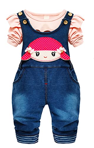 Image of Baby Pant Set,Toddler Overall Set,Little Girl Overall Shirt Cute Cartoon
