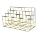 Podpórki na książki do półek Bookend Grid 3 przedziały Regument Magazine Plik Organizator Kute Rack żelaza Książka się kończy (Color : Gold)