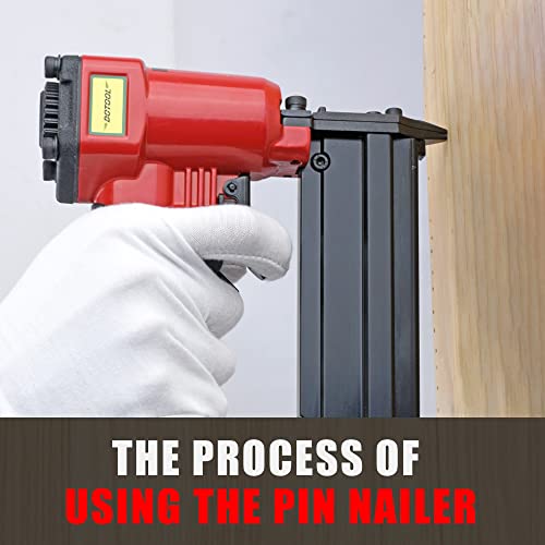 Dotool 23 Gauge Pin Nailer Pneumatic 100-Fastener Air-Powered Nail Gun Fits 1/2'', 3/4'', 4/5'', 5/8'' And 1'' Nails #TOP6