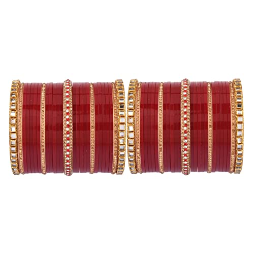 Efulgenz Indian Bridal Bangle Set Bollywood CZ Crystal Traditional Bridal Bangle Bracelet Jewelry