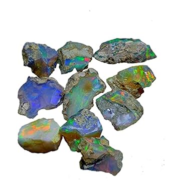 AMAZON - Duggu 25.00Cts Jumbo Fire Ethiopian Opal Rough Gemstone, Crystals Gemstone, Jewelry Making Supplies, Chakra Healing, Energy Stone, Yoga, Palm Stone, Meditation, Wholesale Rock Crafts-DIY Stone Topx-79