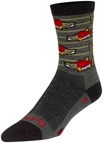 SockGuy Sockeye 6in Wool Crew Cycling Sock - WCRSOCKEYE (Sockeye - L/XL)3