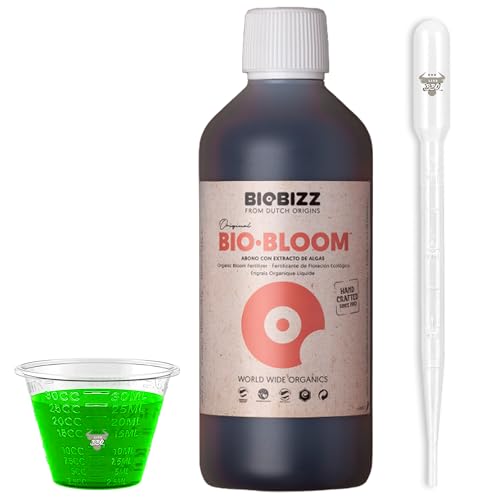 Biobizz Bloom 1L mit Pipette und Messbecher organischer Grow Flüssigdünger für Blüte