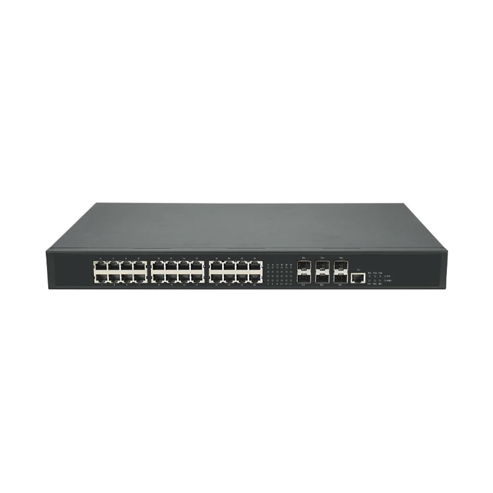 OSHZIKJII 10 Gigabit Uplink 2.5G L3 Managed Switch with 6 * 1/10G sfp+ Slot Ports and 24 * 10/*-M/100Meter/1G/2.5G RJ45 Ports