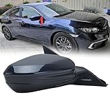 Right Cosmic Blue Metallic B607M Side Mirror Assembly For Honda Civic 2016 2017 2018 2019 2020 2021 Manual Fold 3 Pins Passenger Side