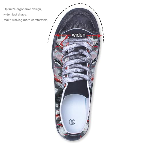 Unisex Spider Web Canvas Fashion Sneakers Vintage Low Top Casual Shoes for Men & Women Comfortable Walking Streetwear3