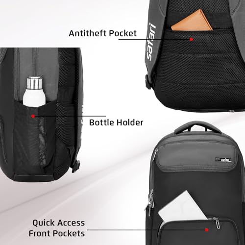 Image of Safari Ace 30L Formal Laptop Backpack with Raincover, Antitheft Pocket, 2 Compartment, Front Pocket, Smart Trolley Sleeve, Office Bag, College Backpack, Travel Bag, School Bag