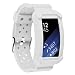 Moretek Silicone Bracelet Replacement Band Strap for Samsung Gear Fit2 & Fit2 Pro Tracker Smartwatch (New White)