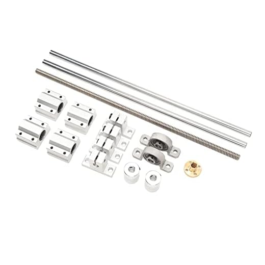 Travesseiro de rolamento de movimento linear, resistente a ácido e resistente à ferrugem sc8uu bloco deslizante suporte de eixo de baixo ruído para impressora 3D (8 350)