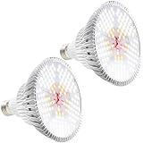 🍀【2 Stück Vollspektrum-Wachstumslicht】 - Das reinweiße Wachstumslicht enthält nicht nur weiße und warmweiße LEDs, um alle Spektrenwellenlängen von 380 bis 780 nm und Farben für die Photosynthesereaktion in Pflanzen bereitzustellen, was sich positiv auf das gesamte Wachstum vom Samen bis zur Ernte auswirkt auch fernrotes Licht über 660 nm, das die spätere Blüte und Fruchtbildung von Pflanzen beschleunigen kann.