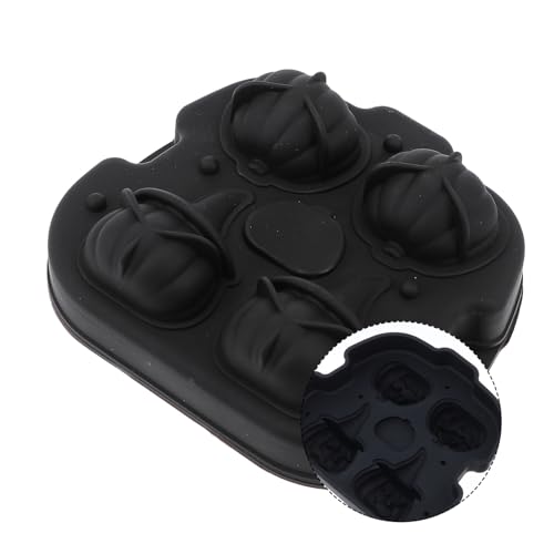 Molde de hielo de silicona negro en forma de calabaza miniatura 2
